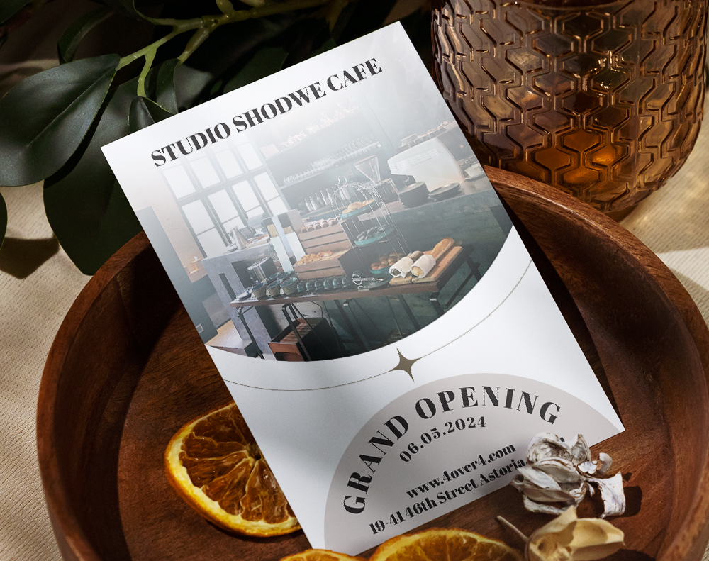 Cafe Grand Opening Flyer