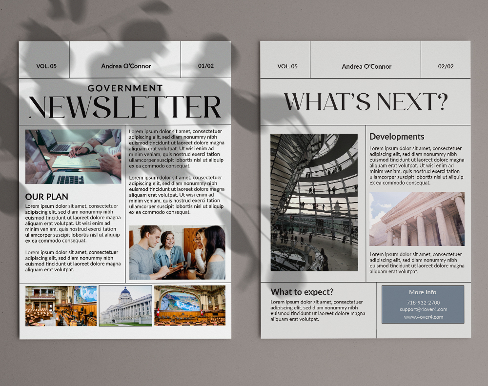 Two Page Newsletter - Design Template