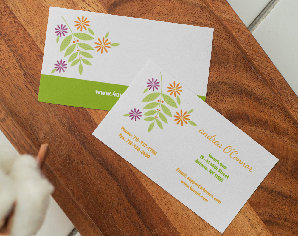 Cotton business cards - Design Template