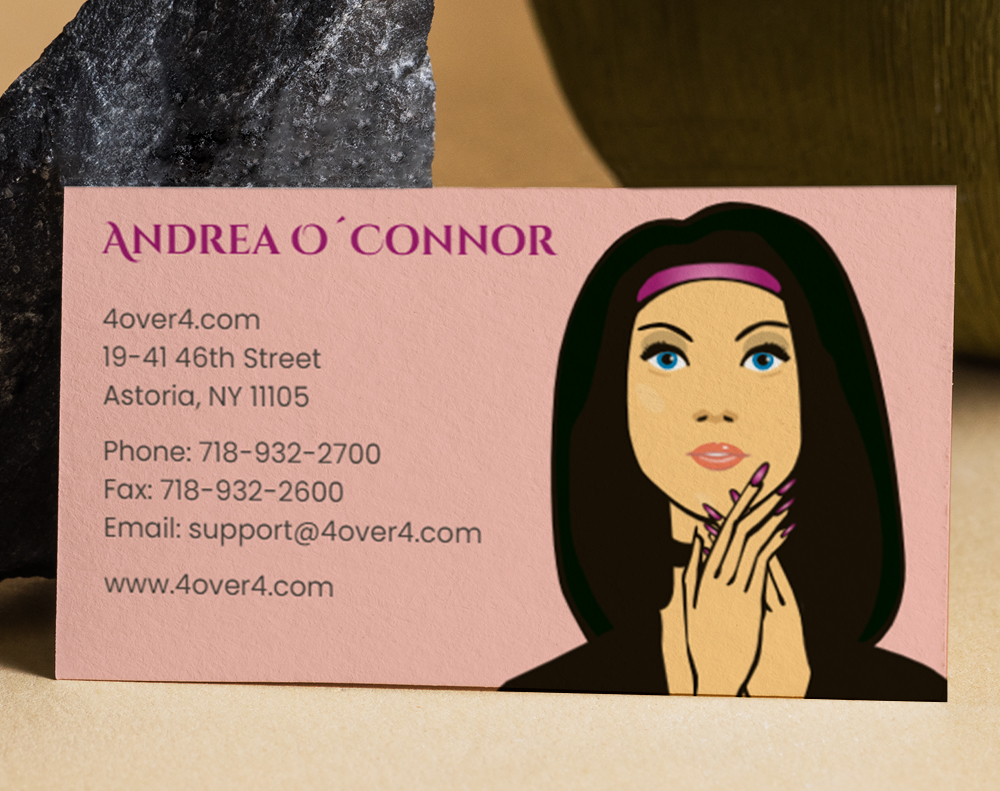 Gloss laminated business cards - Design Template