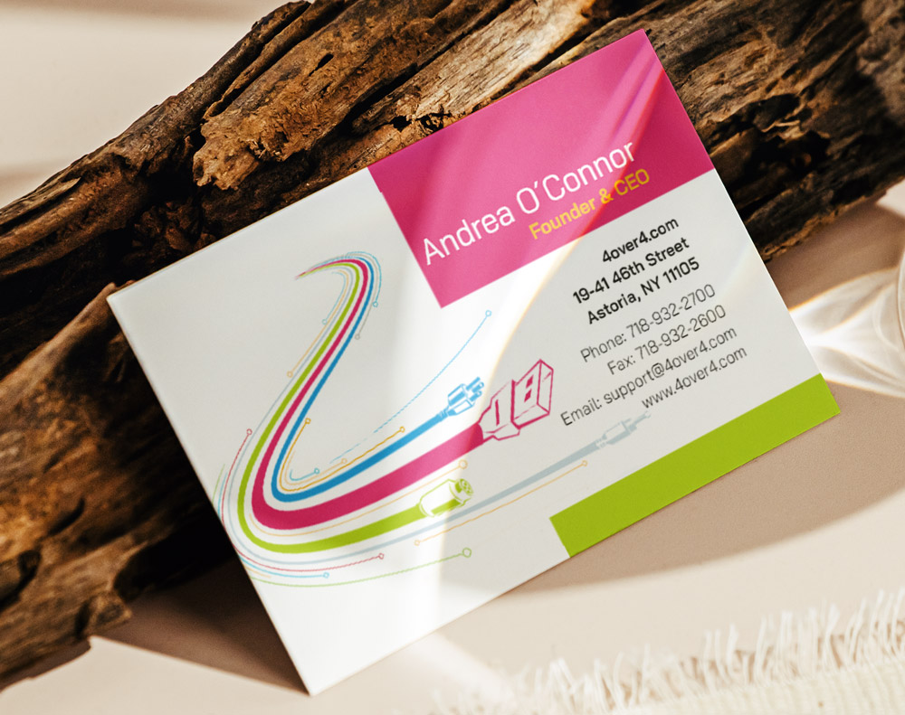 Gloss laminated business cards - Design Template