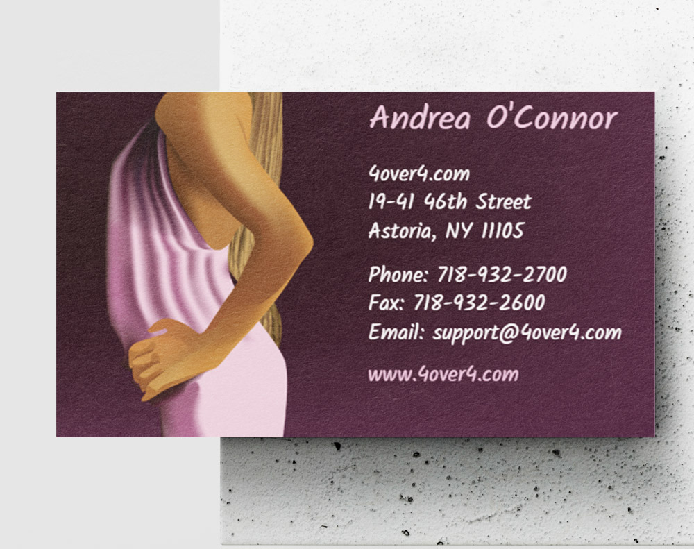 Gloss laminated business cards - Design Template