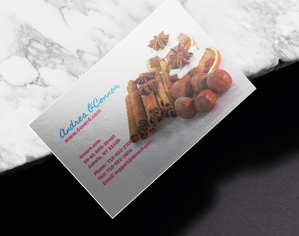 Gloss laminated business cards - Design Template