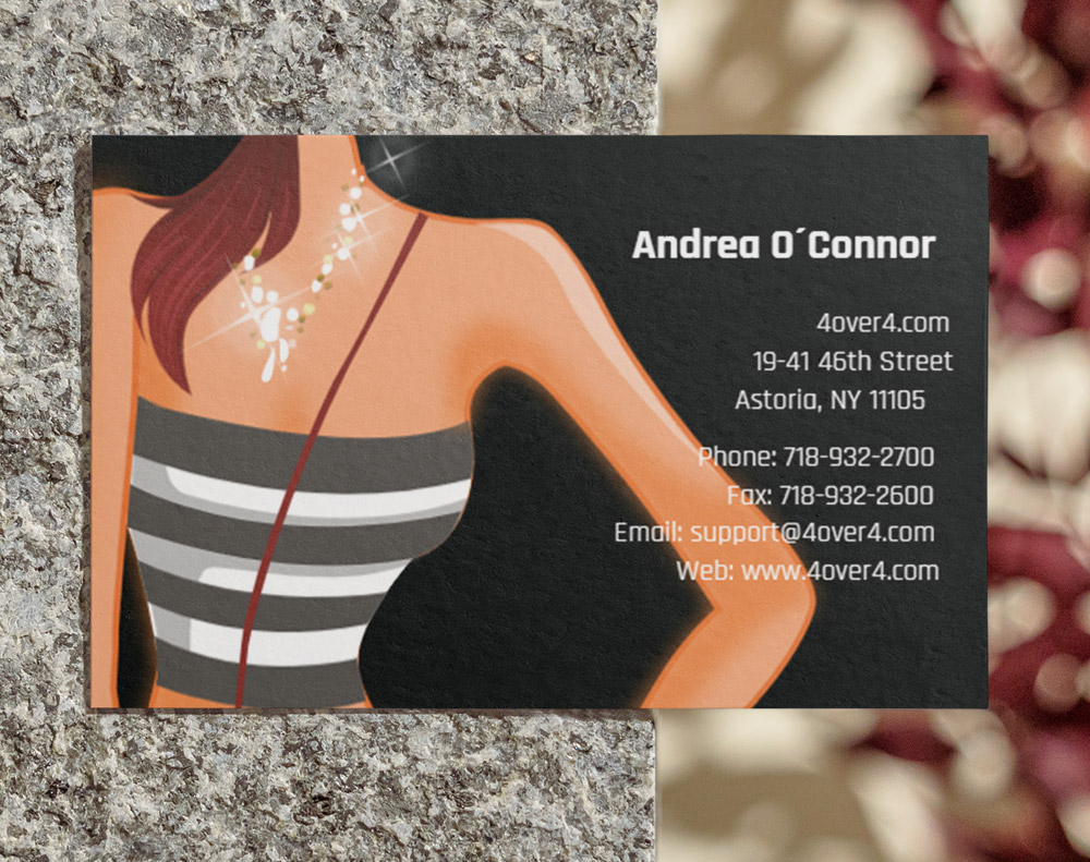Gloss laminated business cards - Design Template