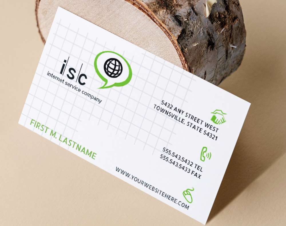 Gloss laminated business cards - Design Template