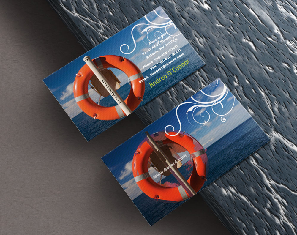 Gloss laminated business cards - Design Template