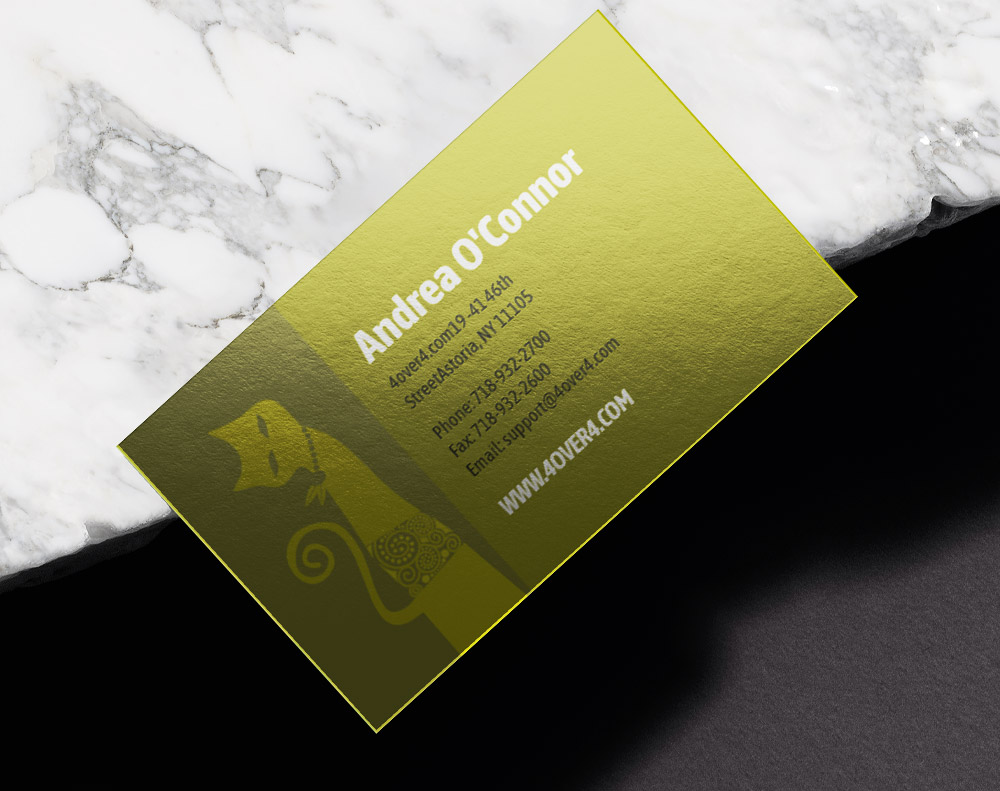 Gloss laminated business cards - Design Template