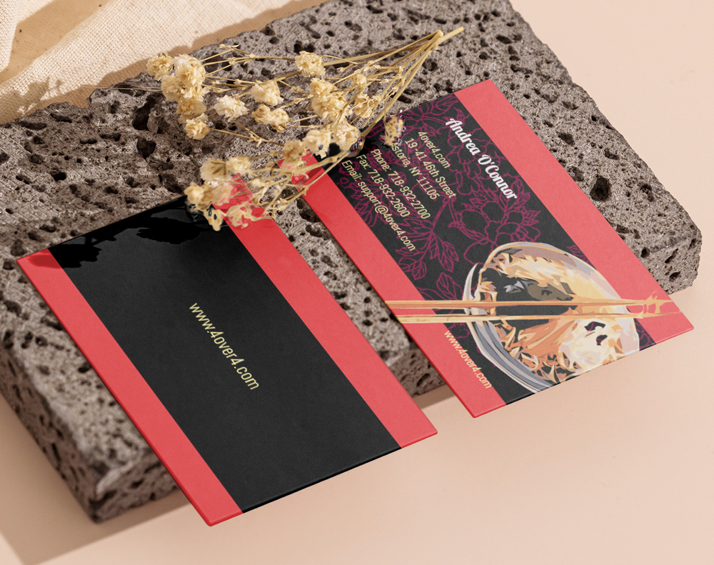 Gloss laminated business cards - Design Template