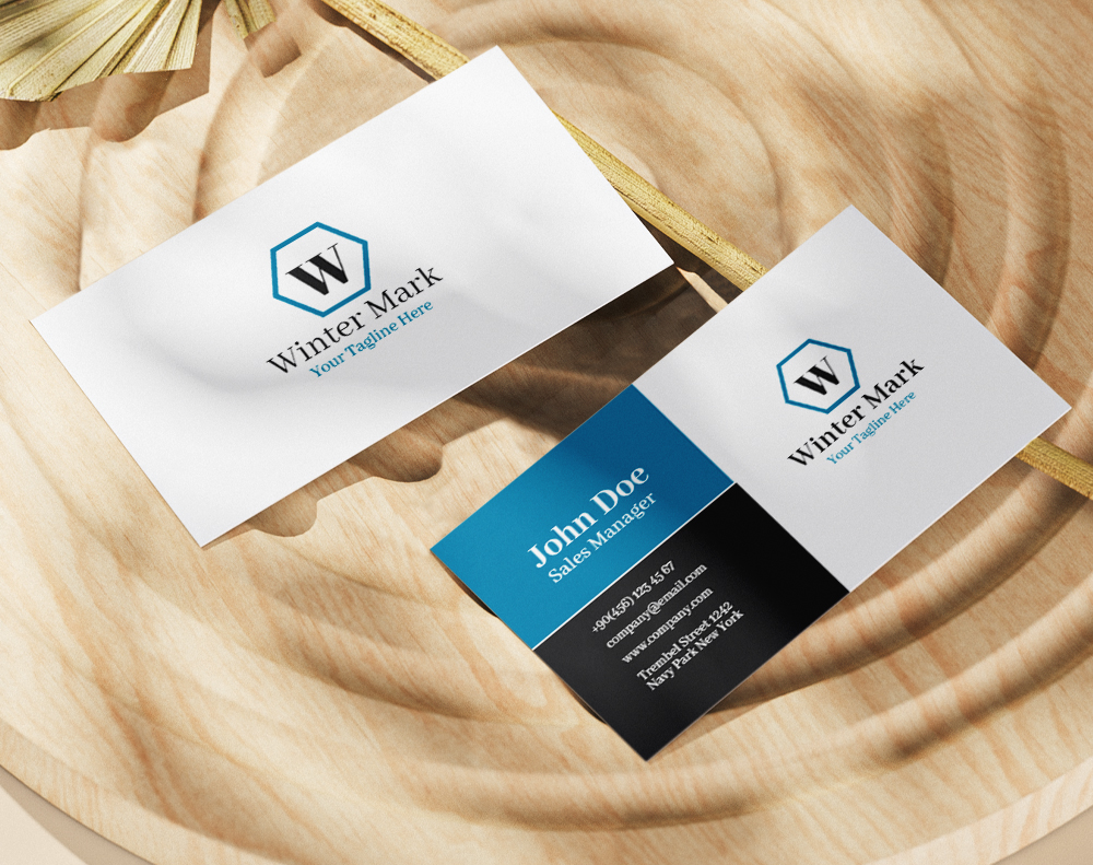 Gloss laminated business cards - Design Template