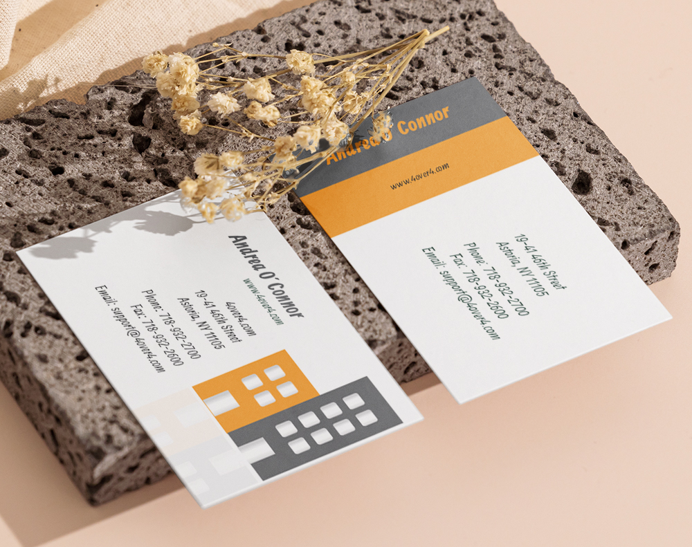 Gloss laminated business cards - Design Template