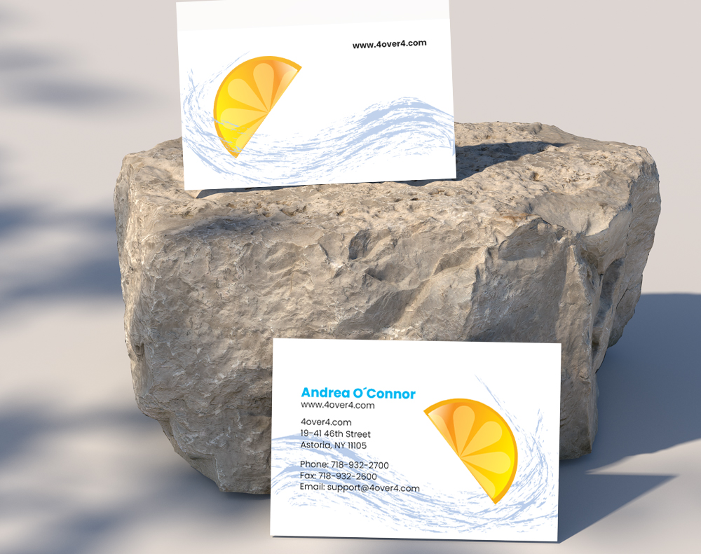 Gloss laminated business cards - Design Template