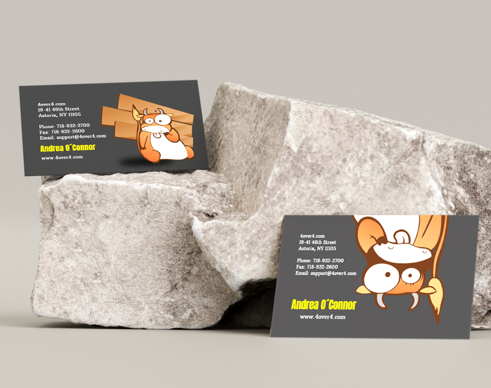 Gloss laminated business cards - Design Template