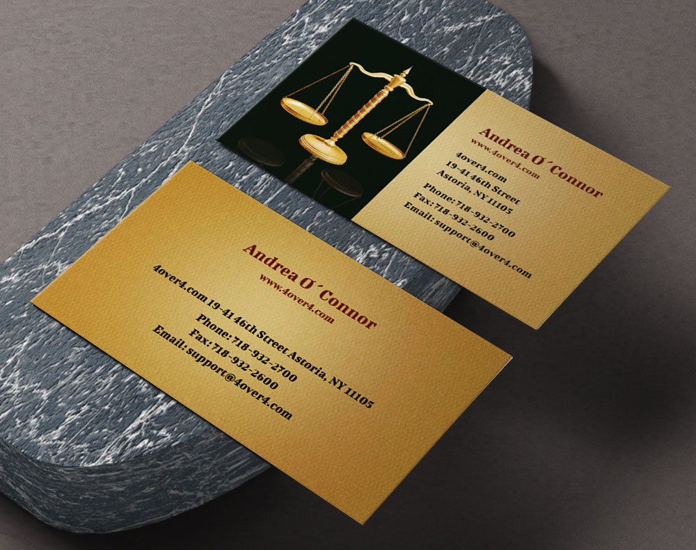 Gloss laminated business cards - Design Template