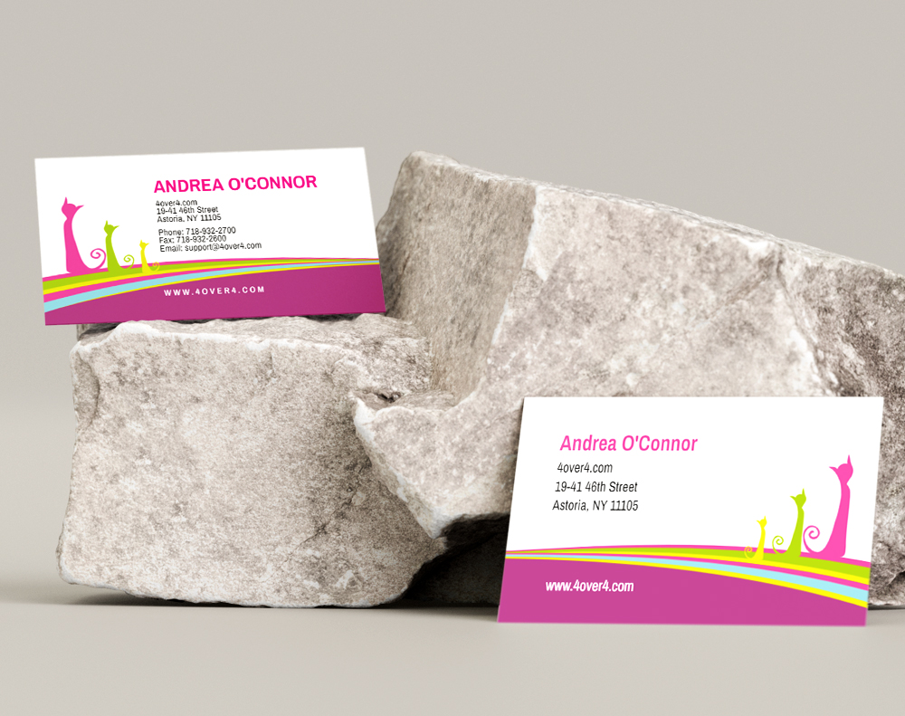 Gloss laminated business cards - Design Template