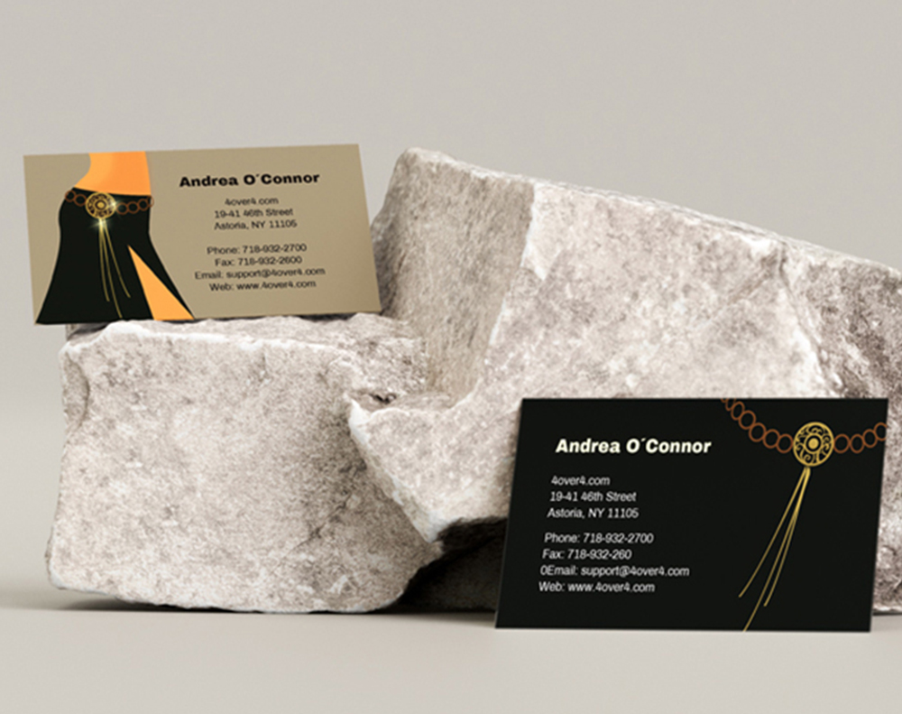 Gloss laminated business cards - Design Template