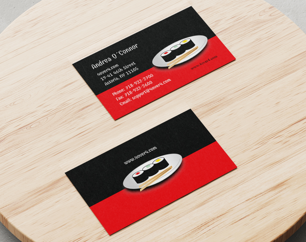 Gloss laminated business cards - Design Template