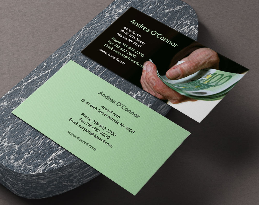 Gloss laminated business cards - Design Template