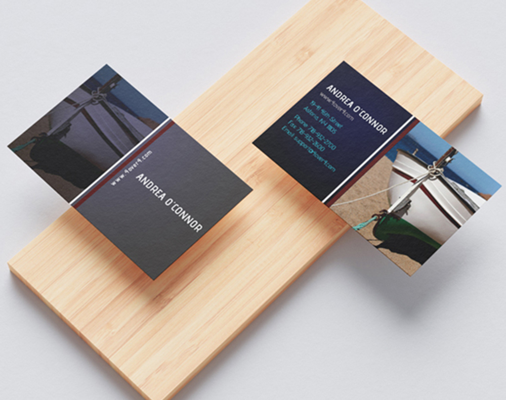 Gloss laminated business cards - Design Template