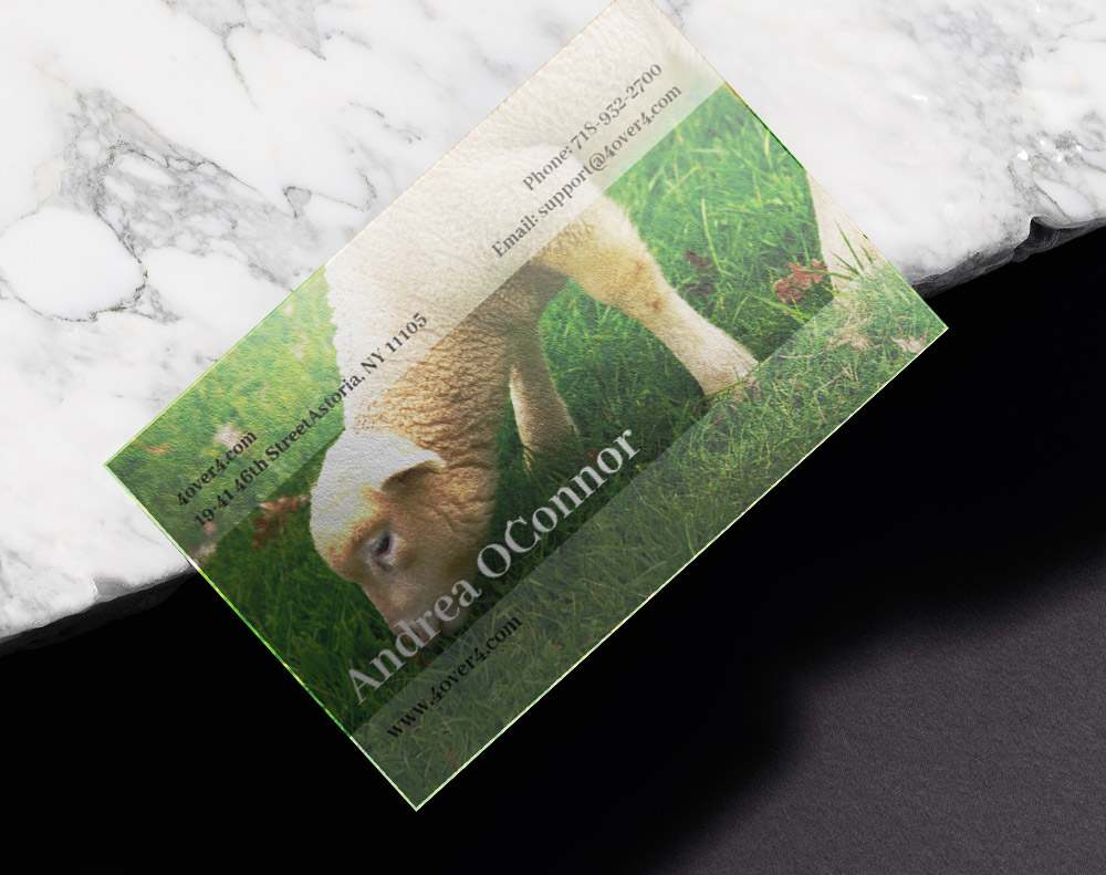 Gloss laminated business cards - Design Template