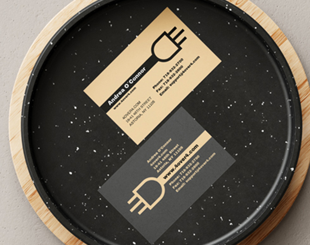 Gloss laminated business cards - Design Template