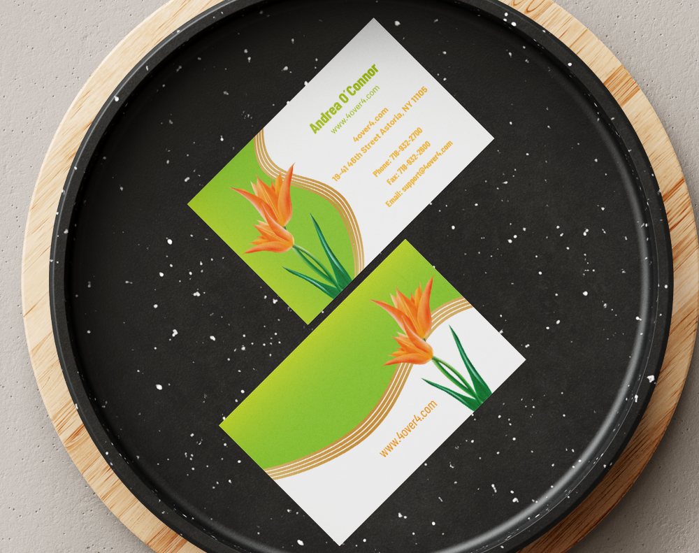 Gloss laminated business cards - Design Template