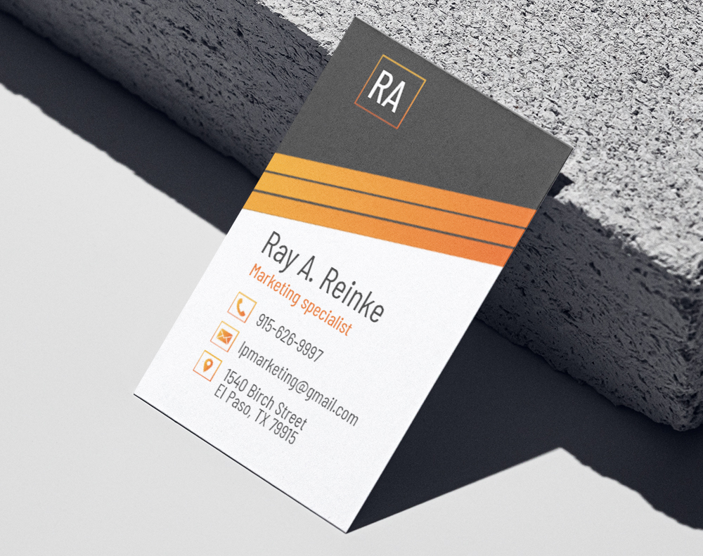 Gloss laminated business cards - Design Template