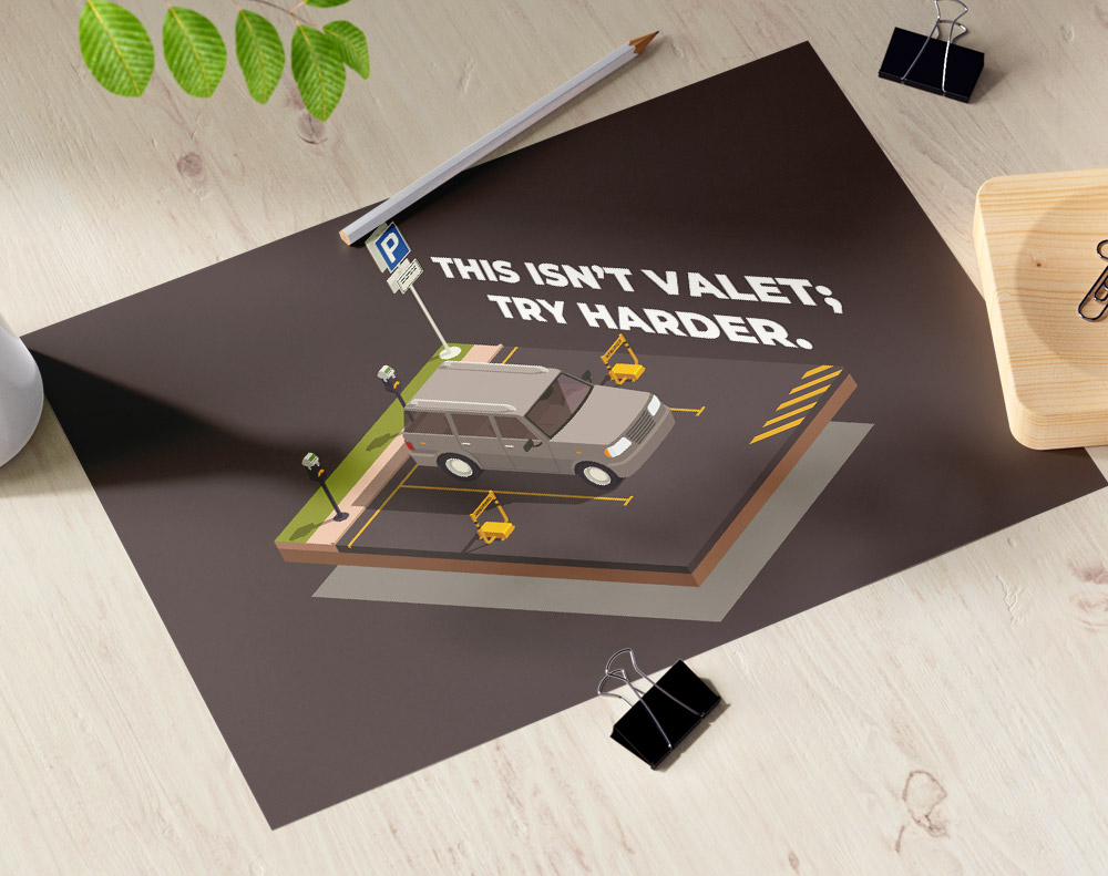 This isn't valet; try harder. - Design Template