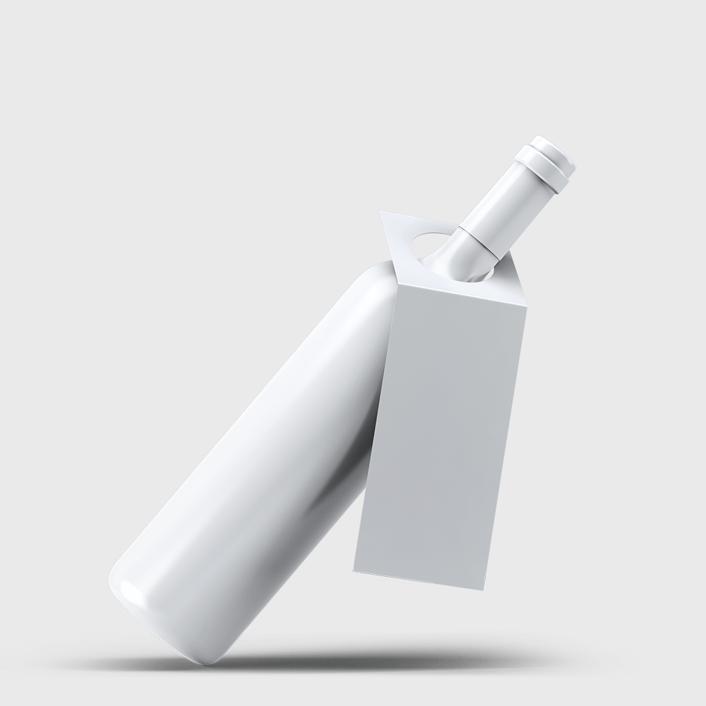 Metallic Bottle Neck Hang Tags