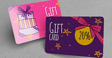Gift Cards Printing - 4OVER4