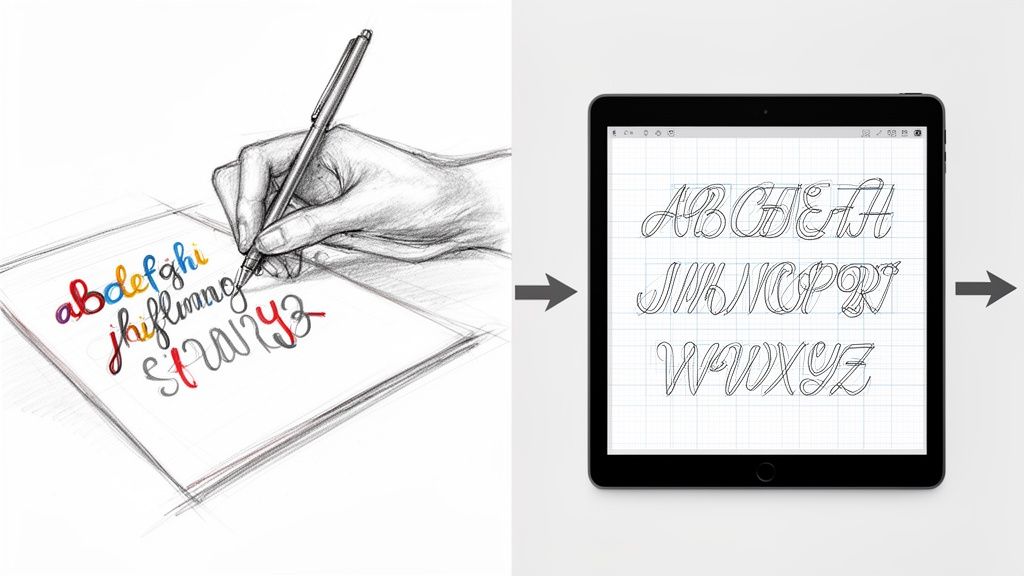 Learn to convert handwriting into font for your brand