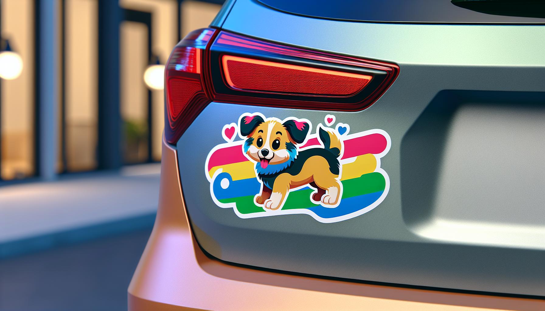 Creative Shape Beautiful Bumper Sticker