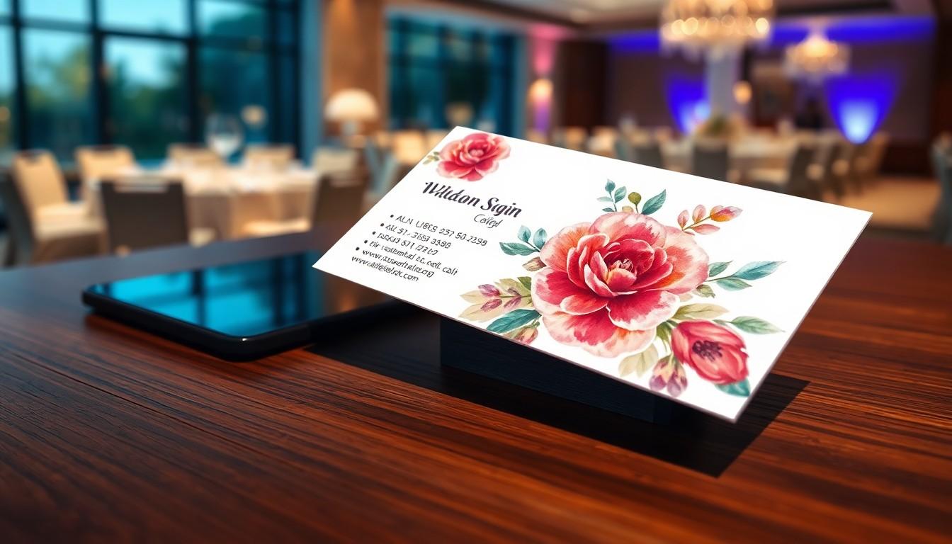 Ideas para tarjetas de visita para planificadores de eventos