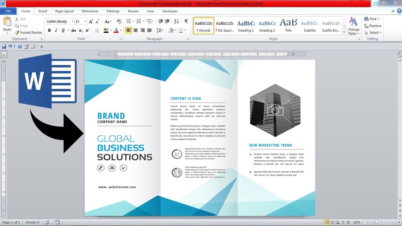 Brochure Design Tips in MS Word for 2026