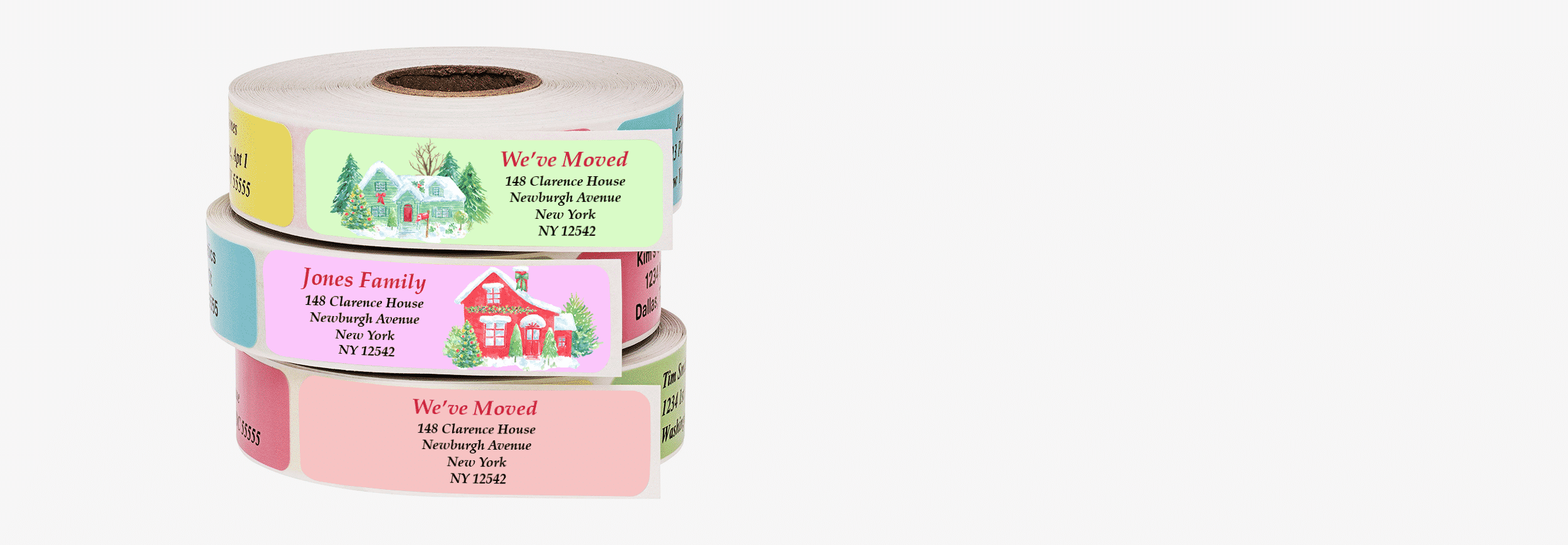 Roll Address Labels Printing Custom Design