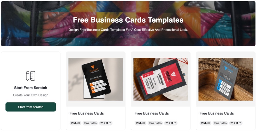 Business card design templates from 4OVER4