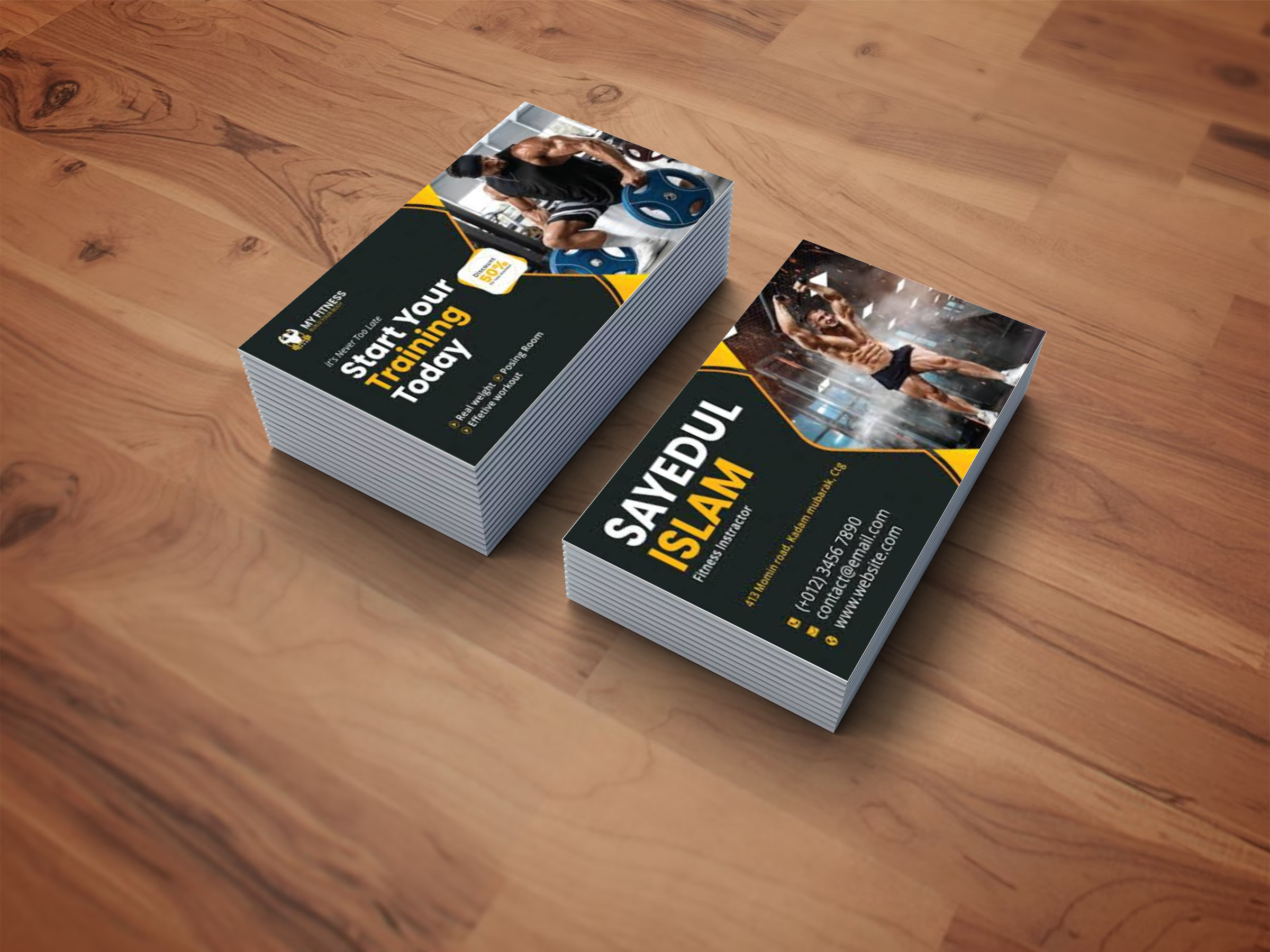 examples of business cards for personal trainers