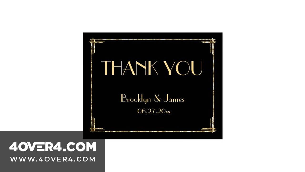 Stunning Metallic Foil Postcard as a Thank You Gesture