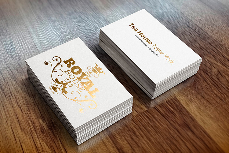 what is a foil accent on a business card