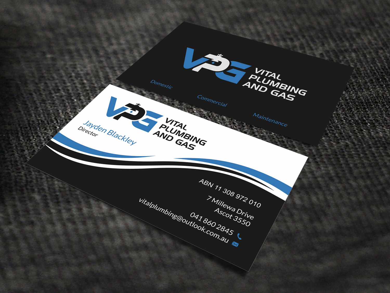 plumbing business card examples