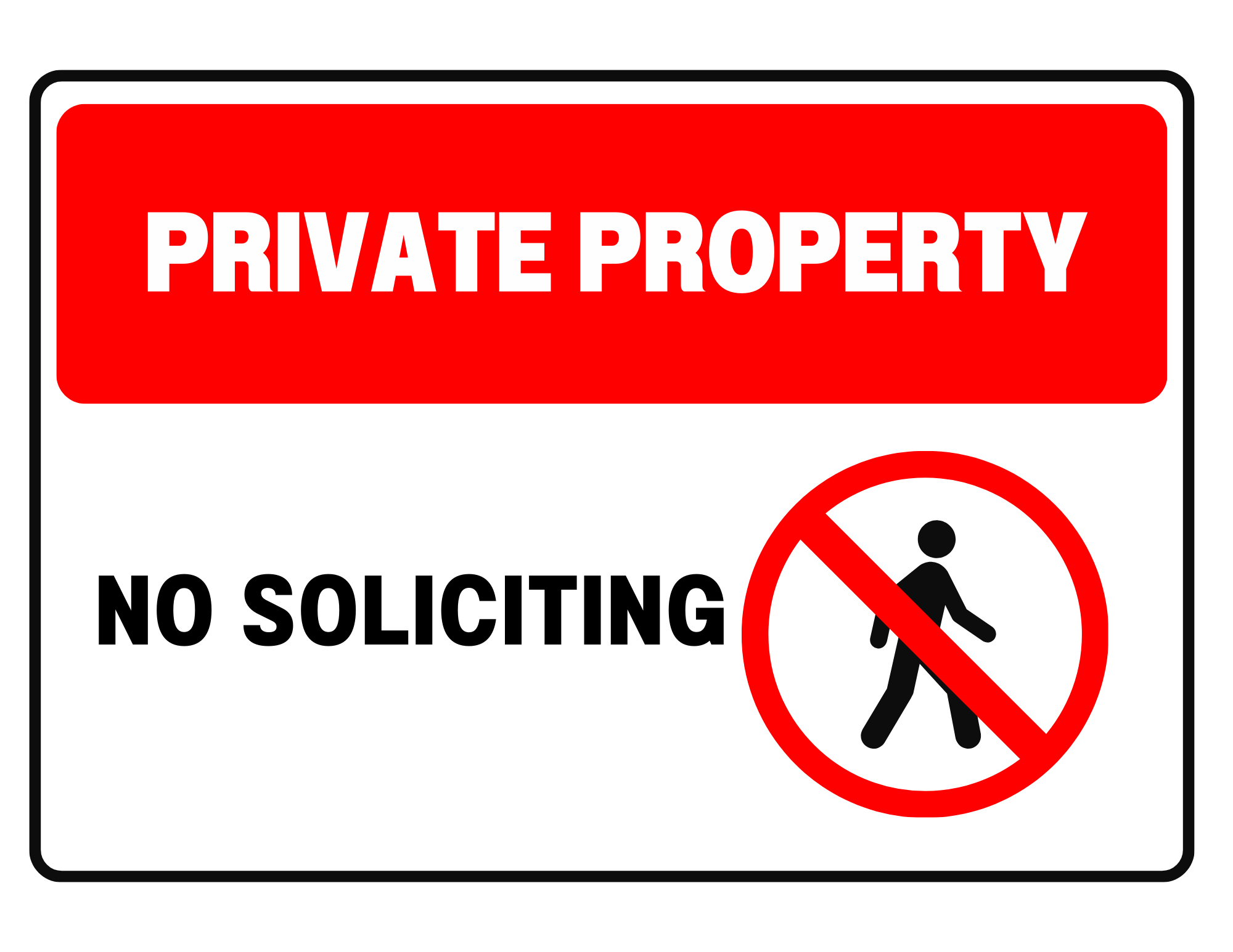 no soliciting signs