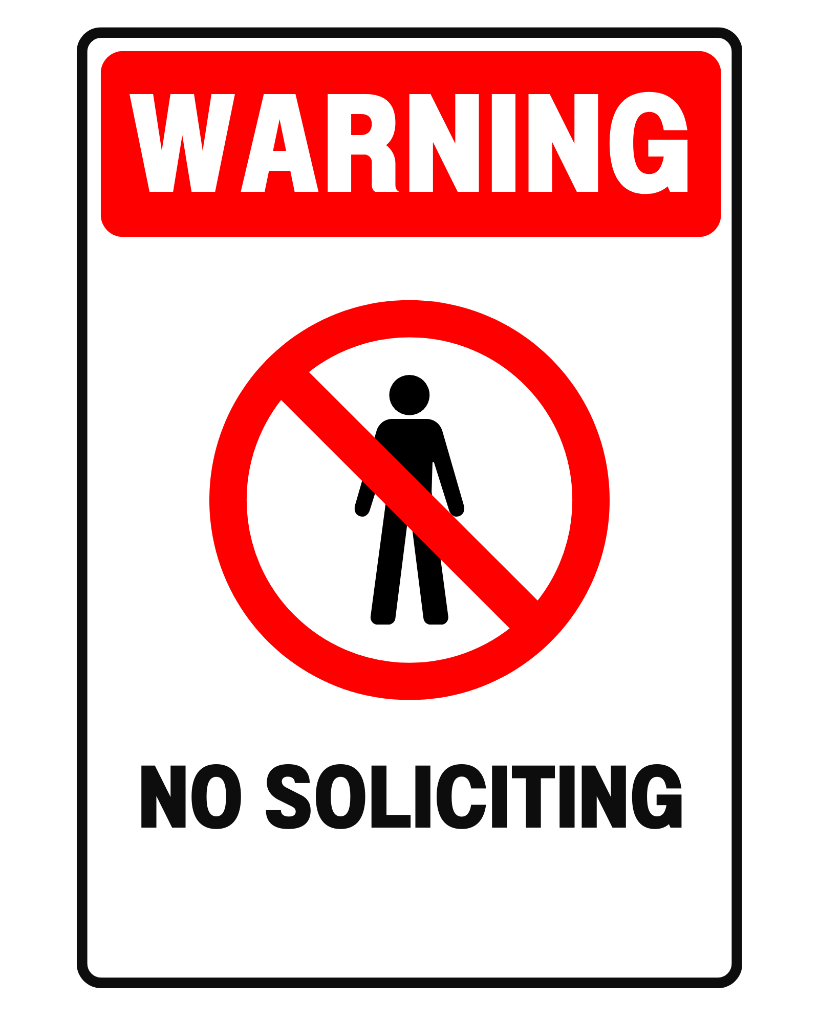 no soliciting signs