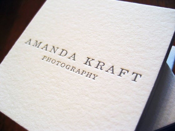 kraft paper business card