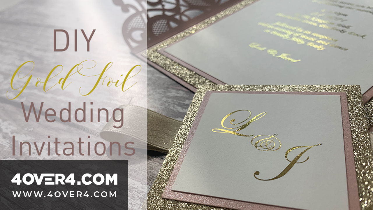 Unique DIY Gold Foil Postcard for Inviting Guests