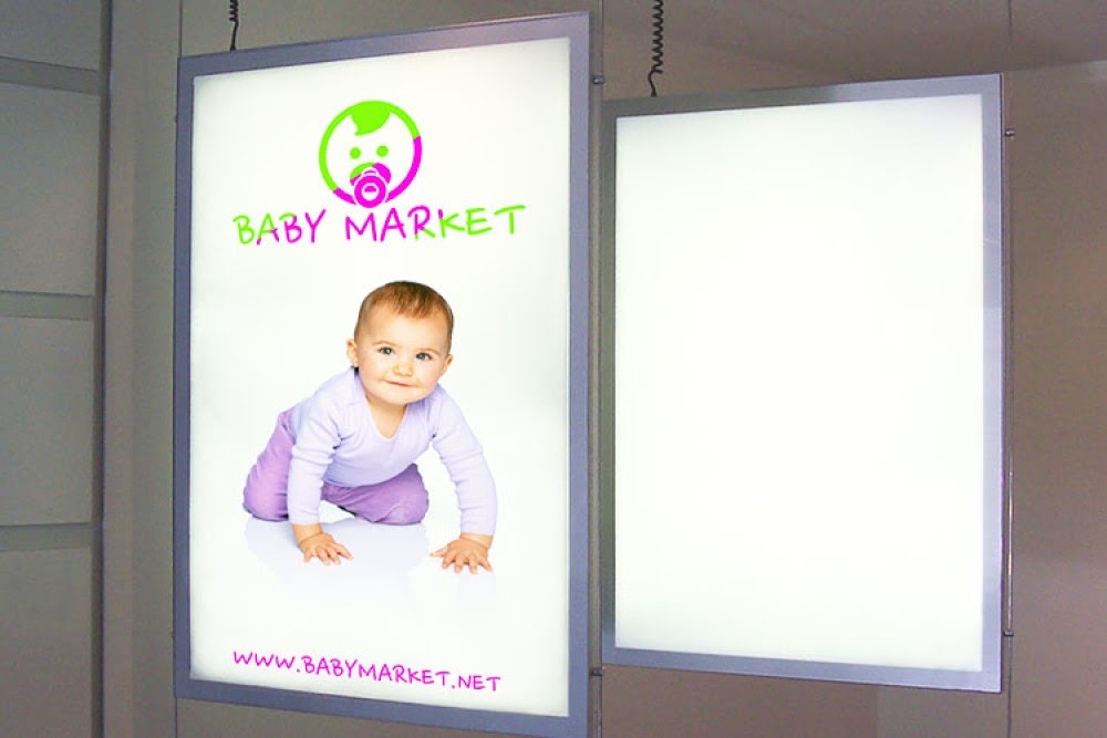 Baby shop using a lightbox