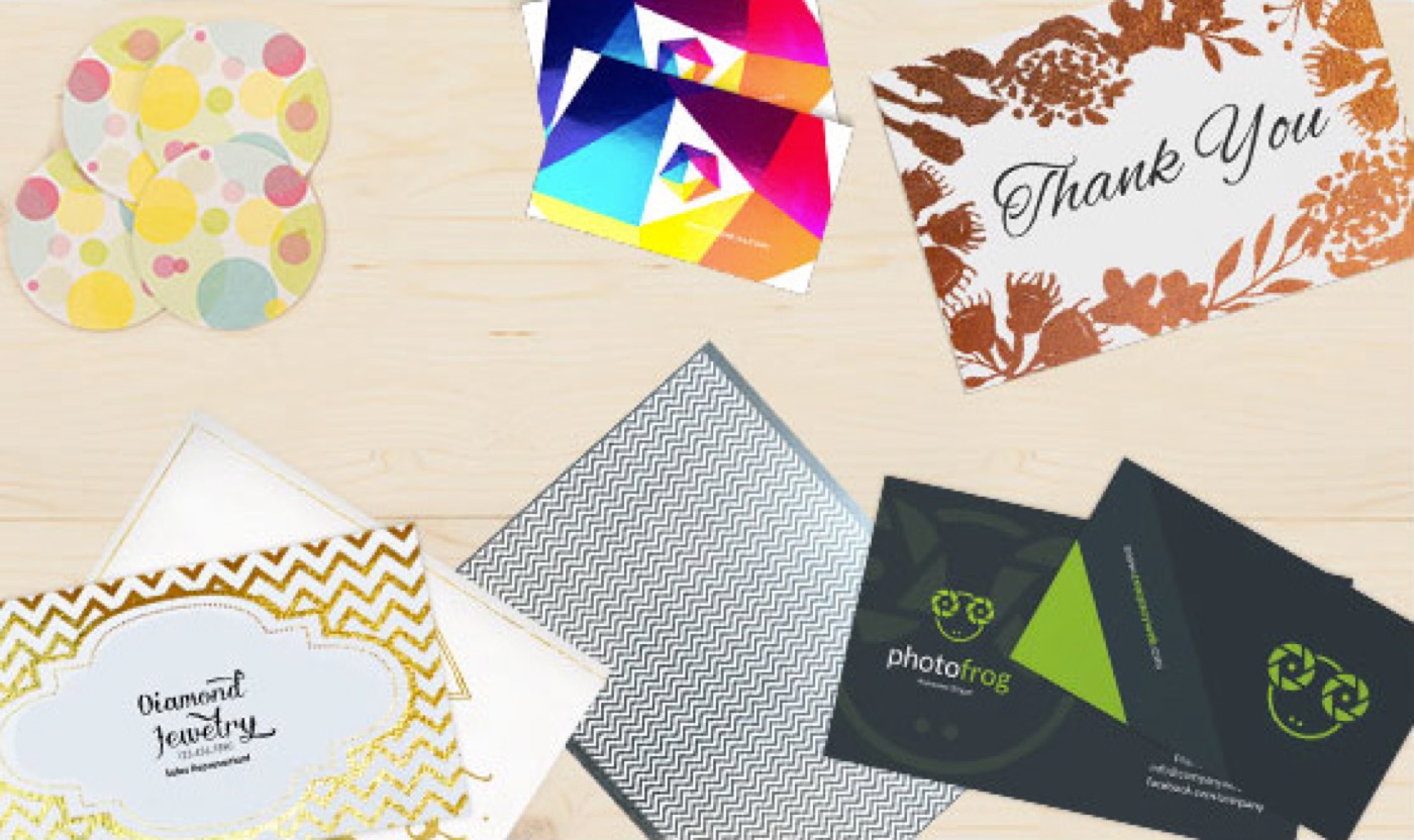 Specialty print finishes, foil and lamination