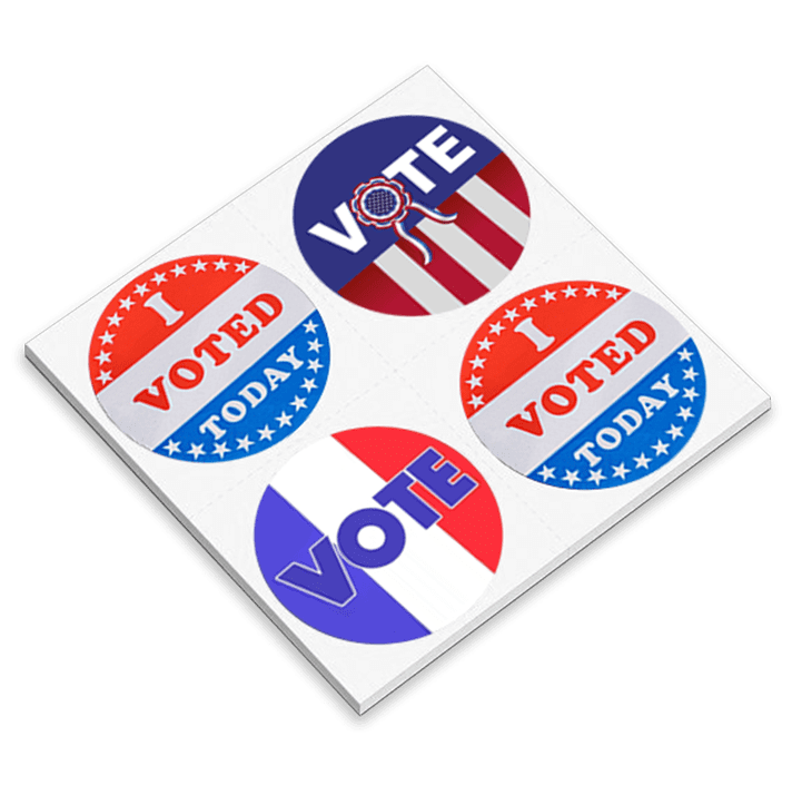 roll campaign and political stickers