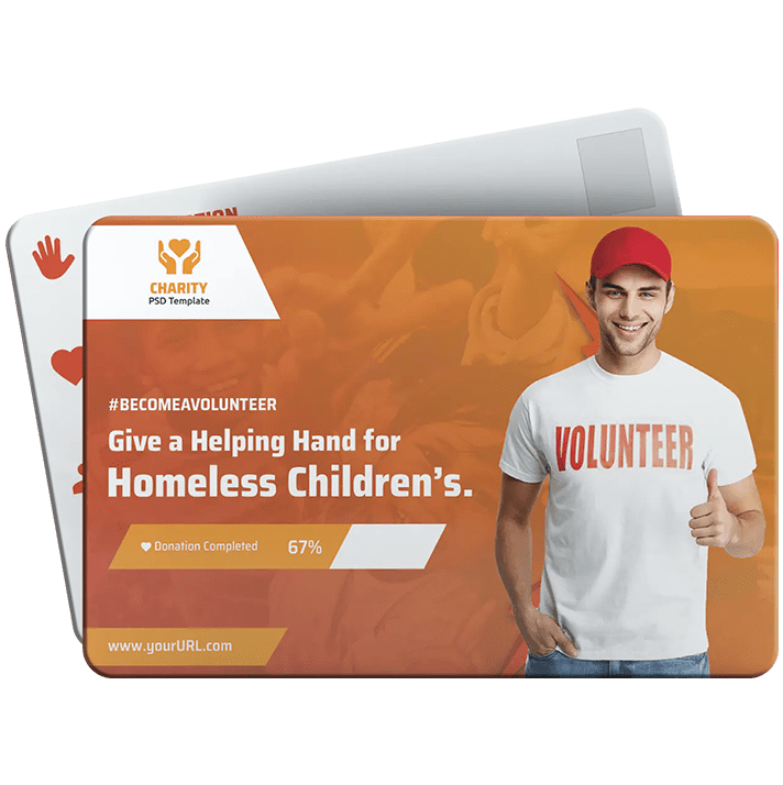plastic fundraising cards