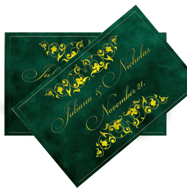 velvet wedding invitations
