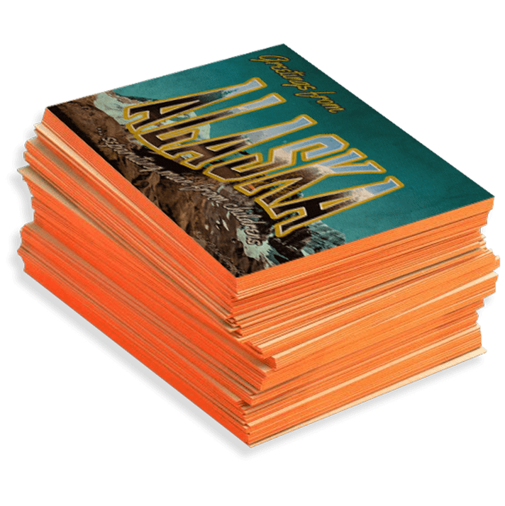 Edge Painted Postcards Printing Minimum 250 Pieces
