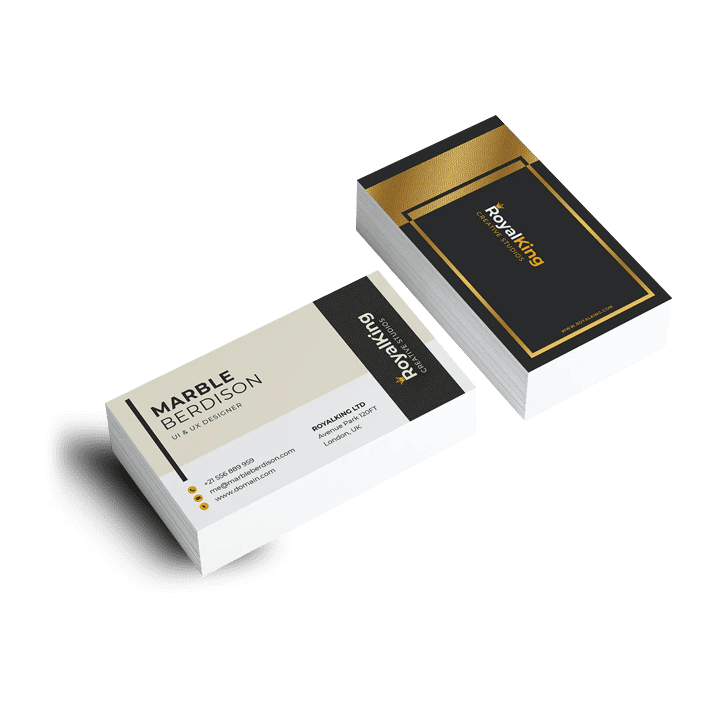 Metallic Foil Business Cards Printing Custom Design